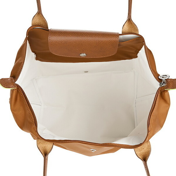 Longchamp Le Pliage Green Shoulder Bag L Tote Bag Brown - Picture 5 of 9